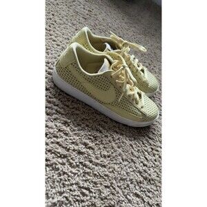 NIKE Blazer Low Lemon Wash Yellow Perforated Leather Sneakers AV9374-700 -Sz 7